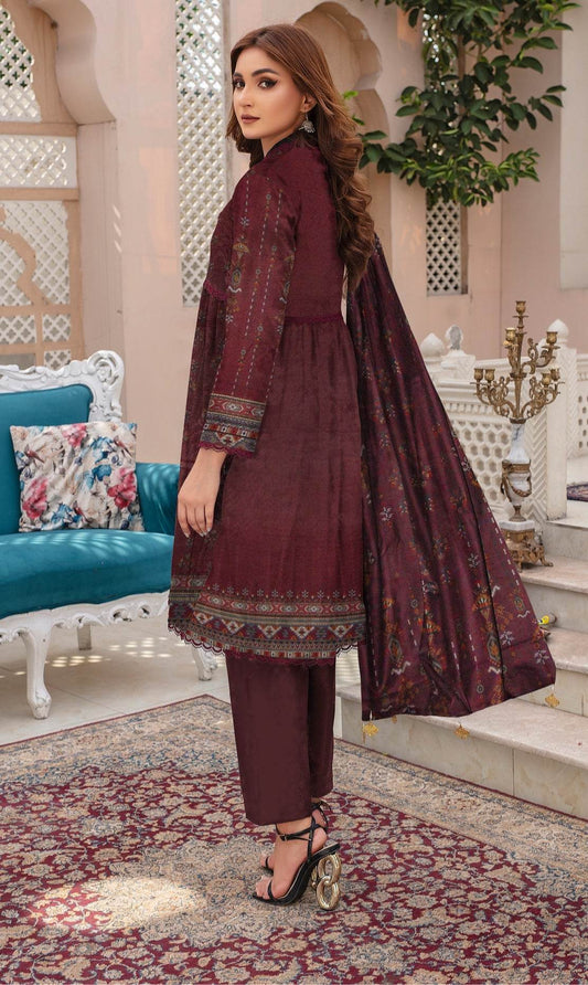 Glamour Galore - 03 Piece Digital Print dhanak