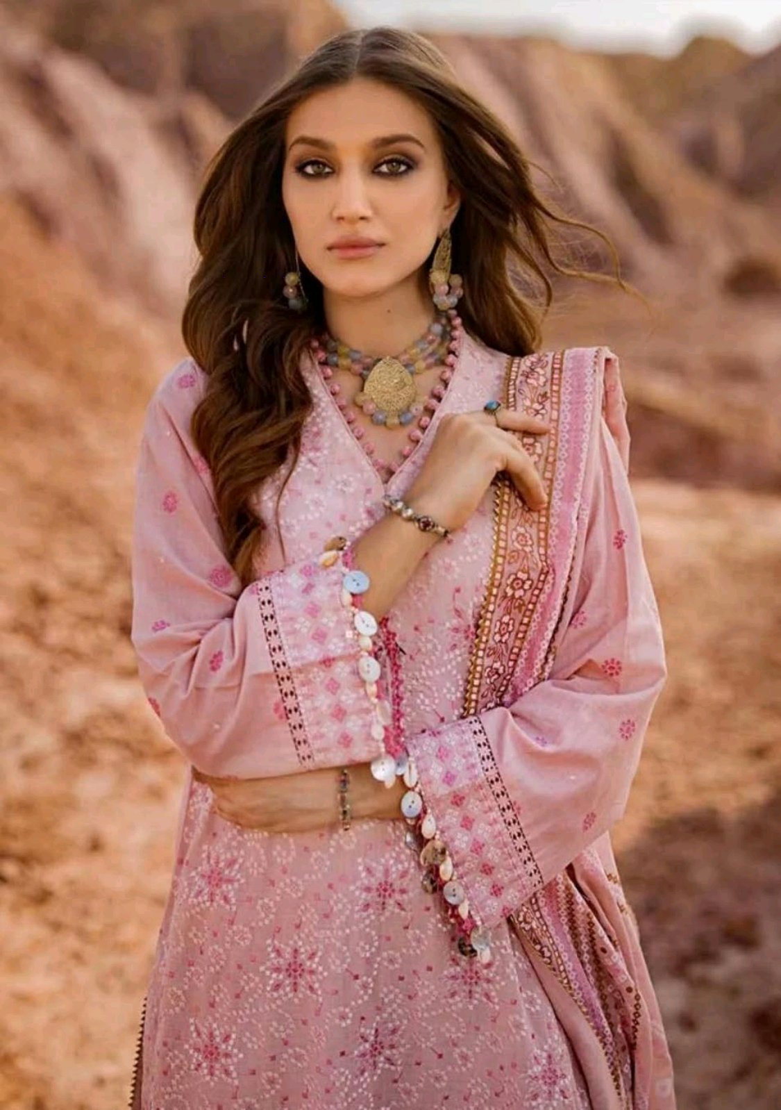 Orlina- 03 Piece - Digital Print with Lawn Voil Dupatta