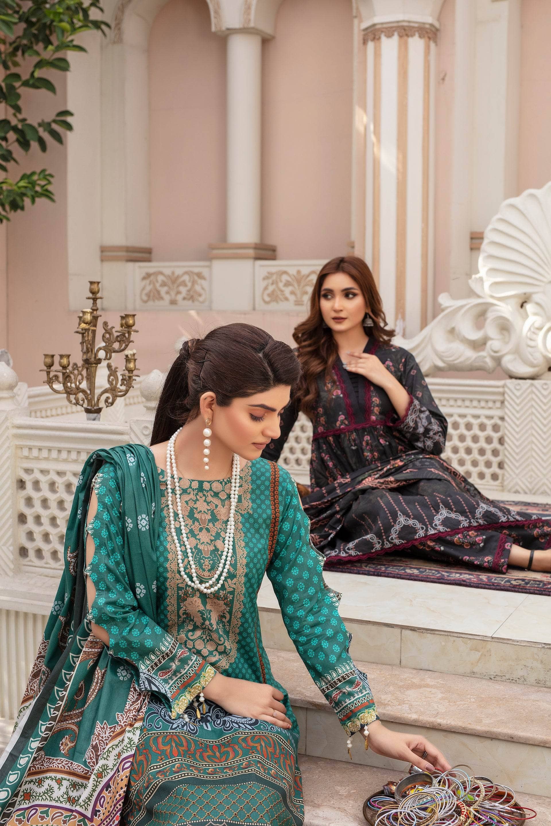 Emerald - 03 Piece Unstitched Digital Print with Lawn Dupatta