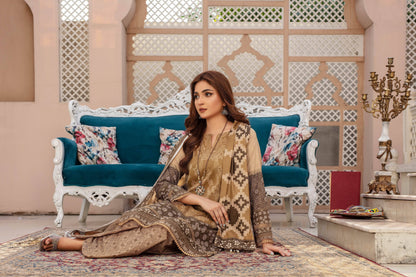 Cinnamon - 03 Piece Unstitched Digital Print with Lawn Dupatta