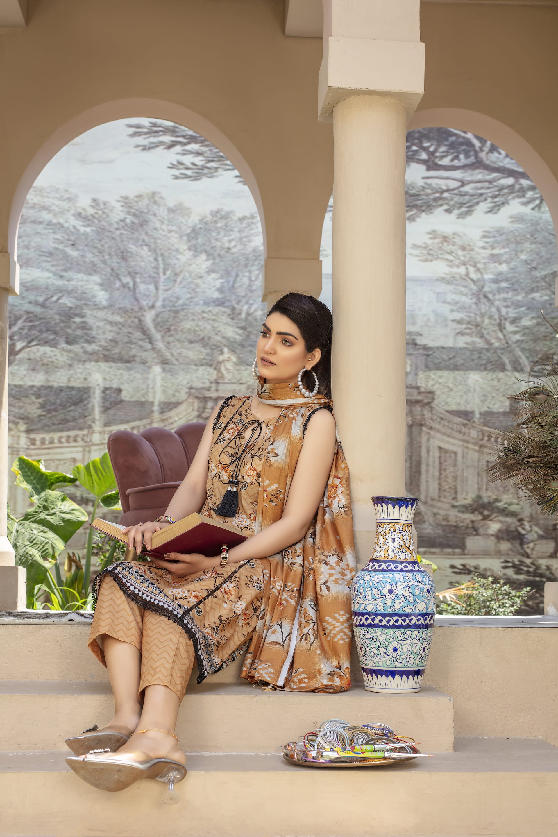 Sienna - 03 Piece Unstitched Digital Print with Lawn Dupatta