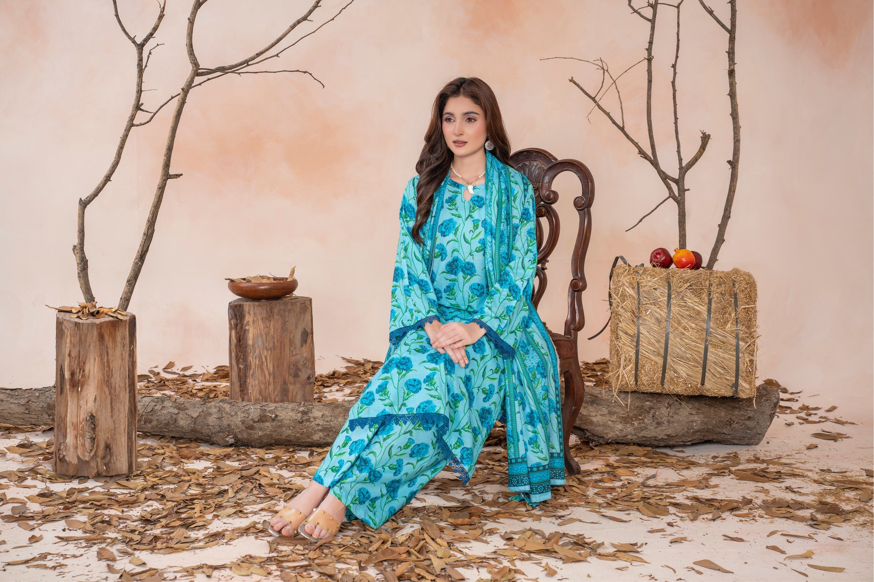 Skyfall- Luxury 03 Piece Unstitched Digital Print Bana Dora