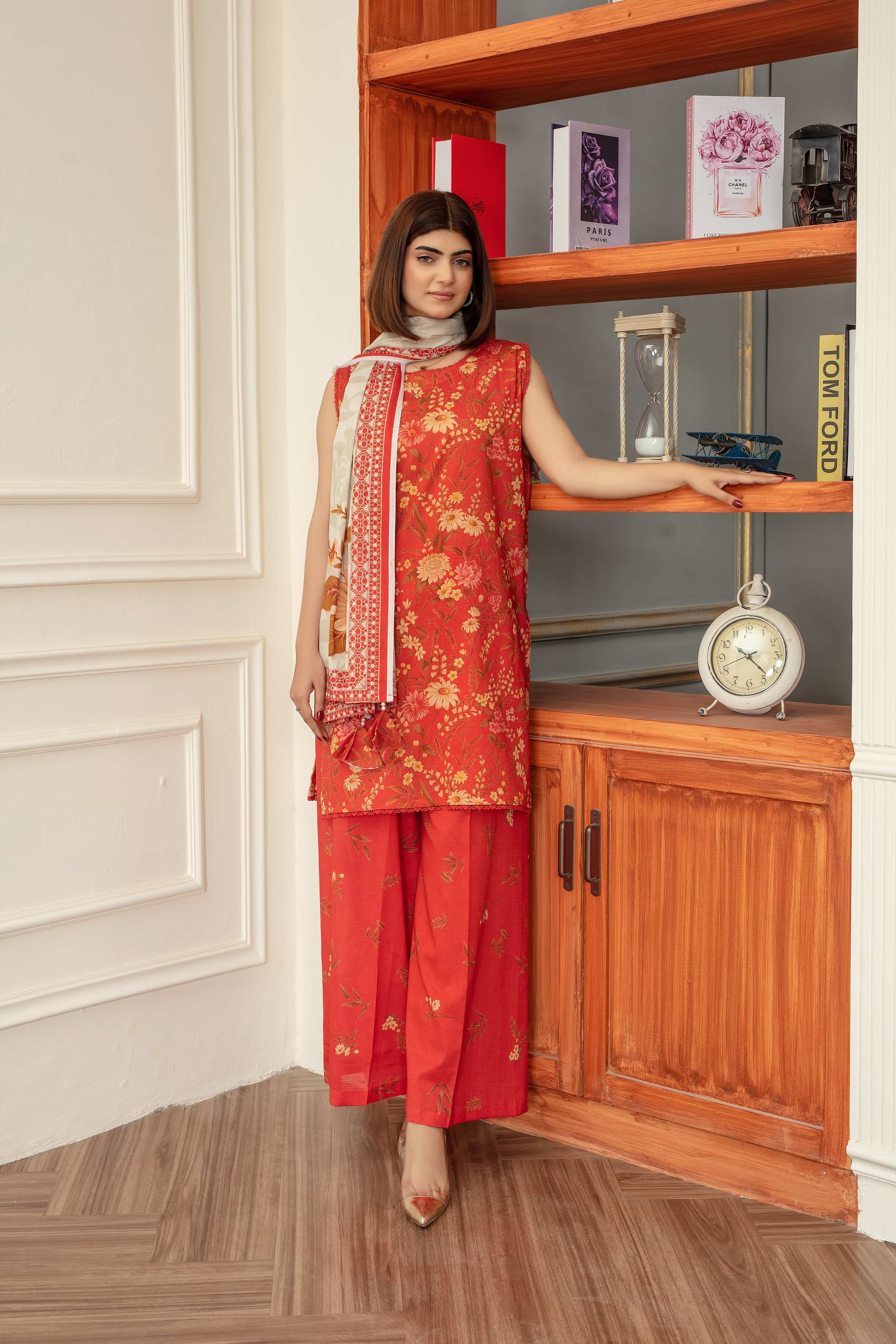 Riva- Luxury 03 Piece Unstitched Digital Print Bana Dora