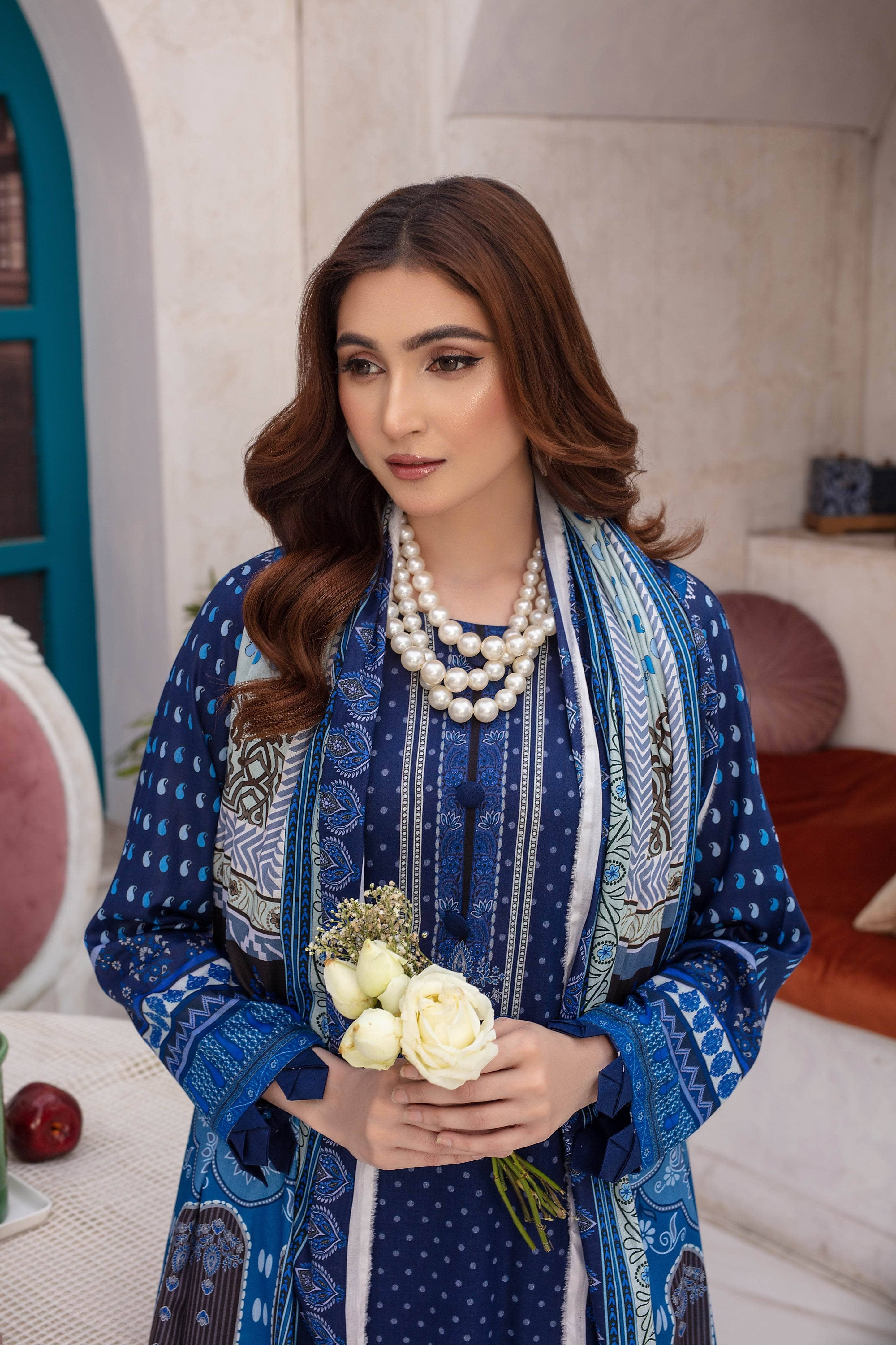 Nirvana- 03 Piece Unstitched Digital Print with Lawn Dupatta