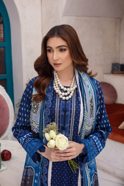 Nirvana- 03 Piece - Digital Print with Lawn Dupatta
