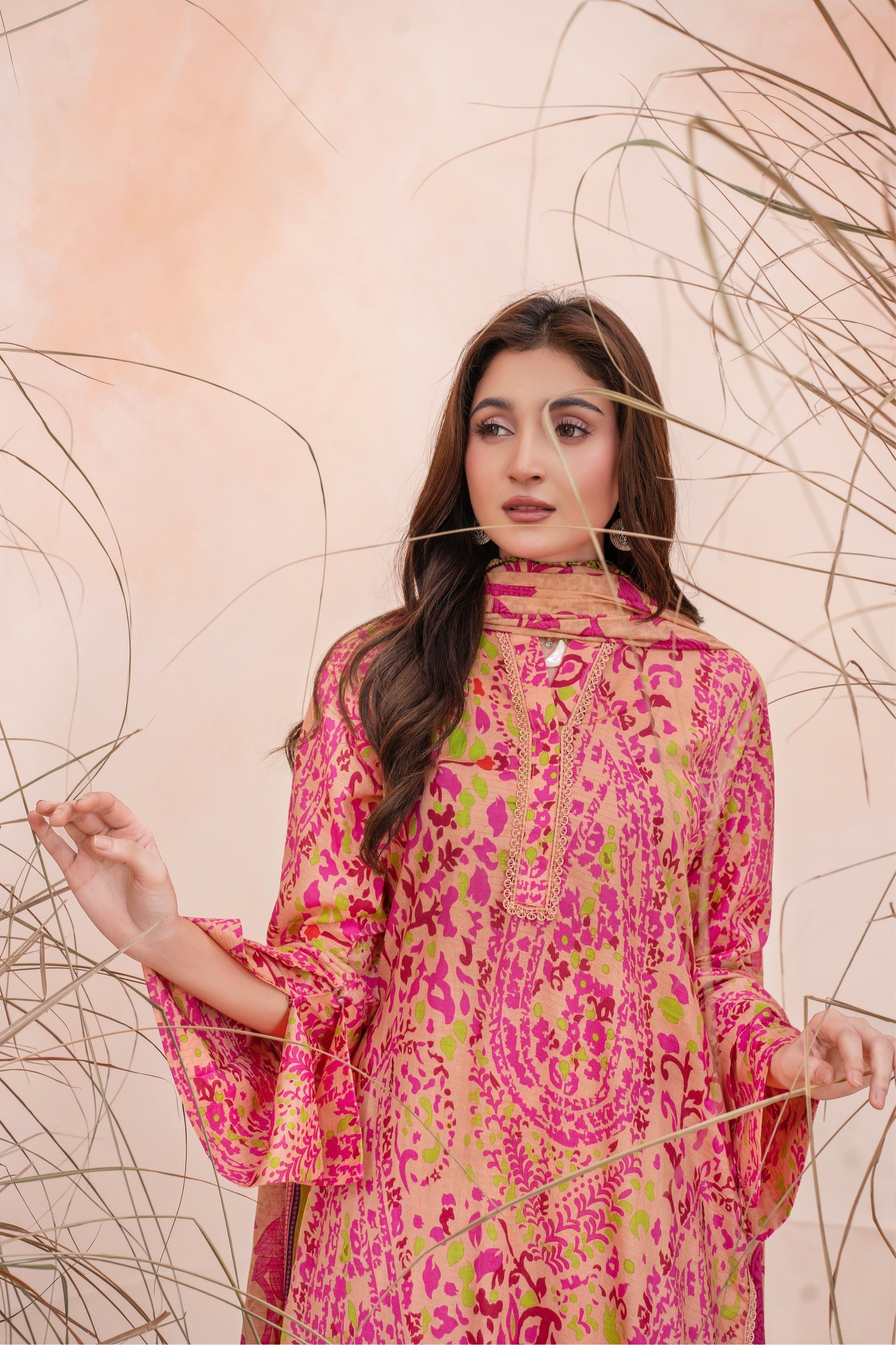 Ayra- Luxury 03 Piece Unstitched Digital Print Bana Dora