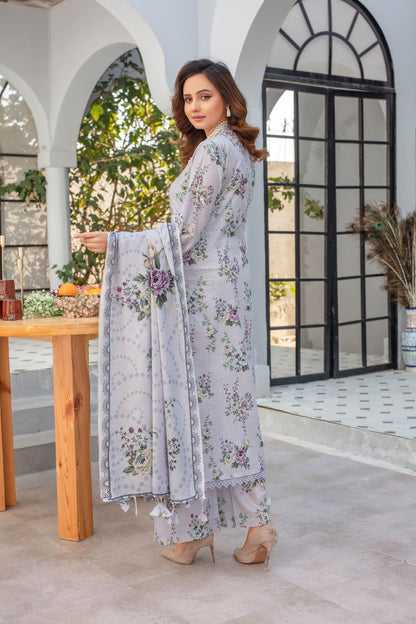 Zinnia- 03 Piece Khaddar - Digital Print with khaddar Dupatta