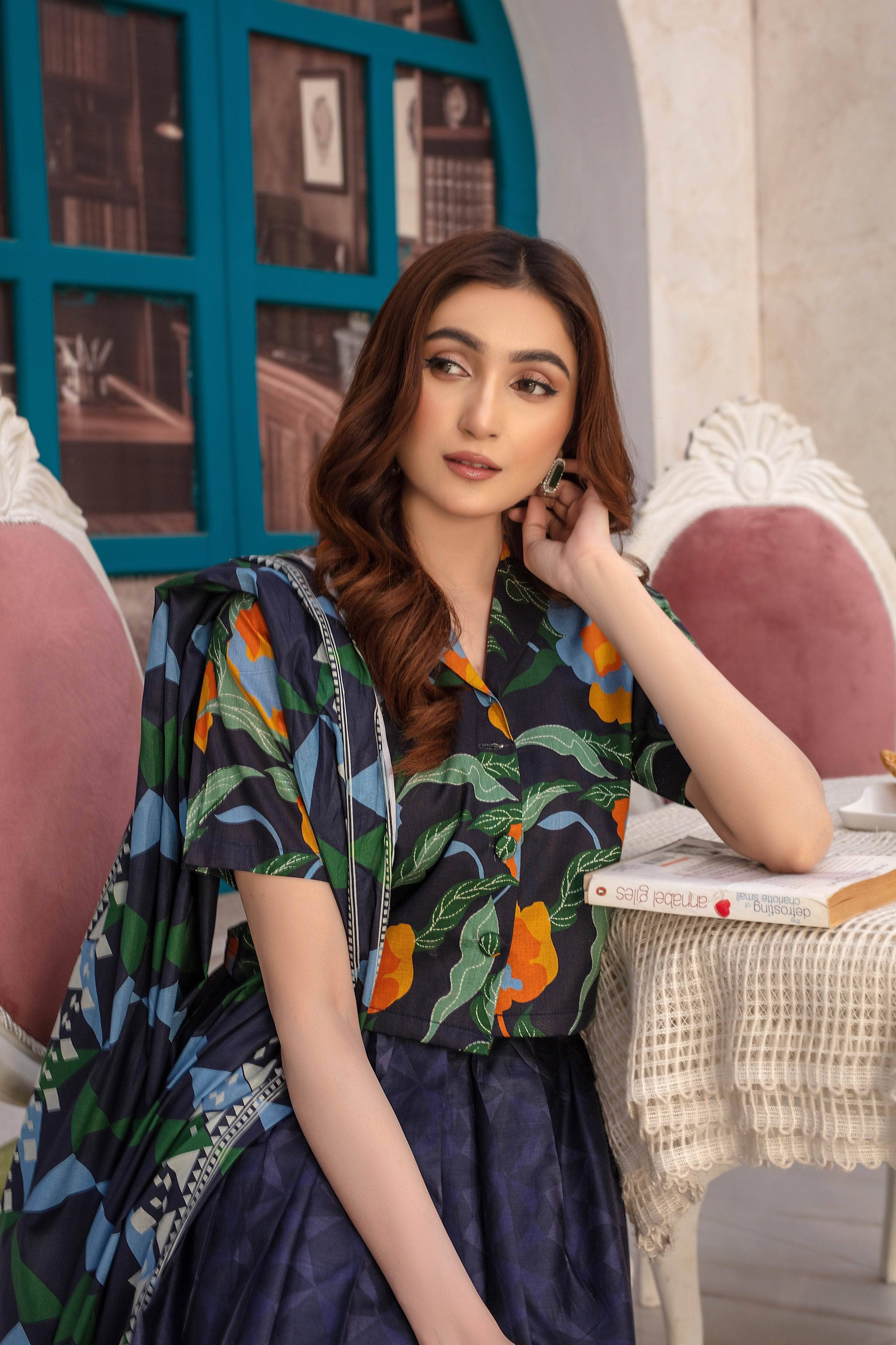 Dreamscape- 03 Piece Unstitched Digital Print with Lawn Dupatta