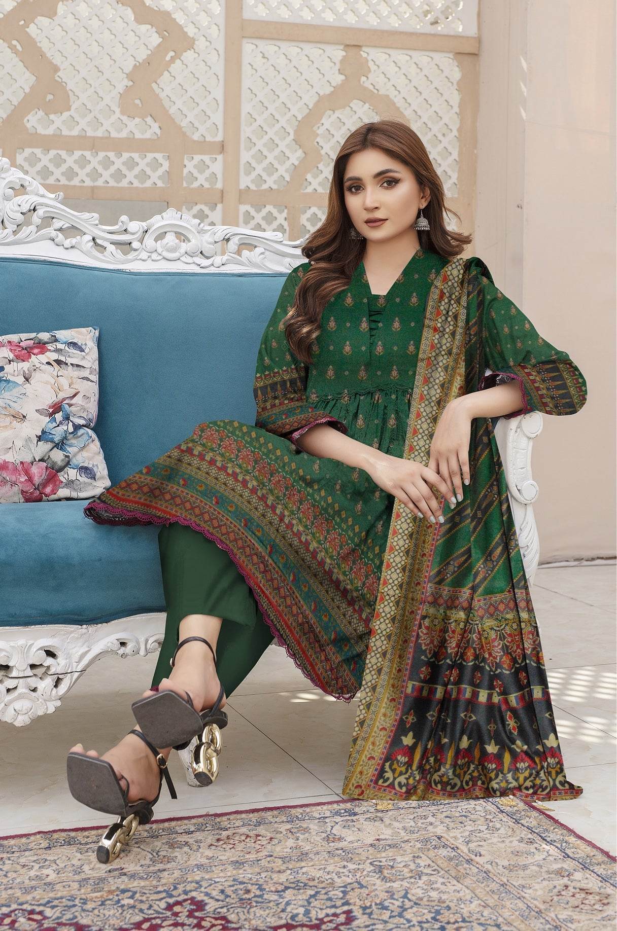 Luxe - 03 Piece Digital Print dhanak