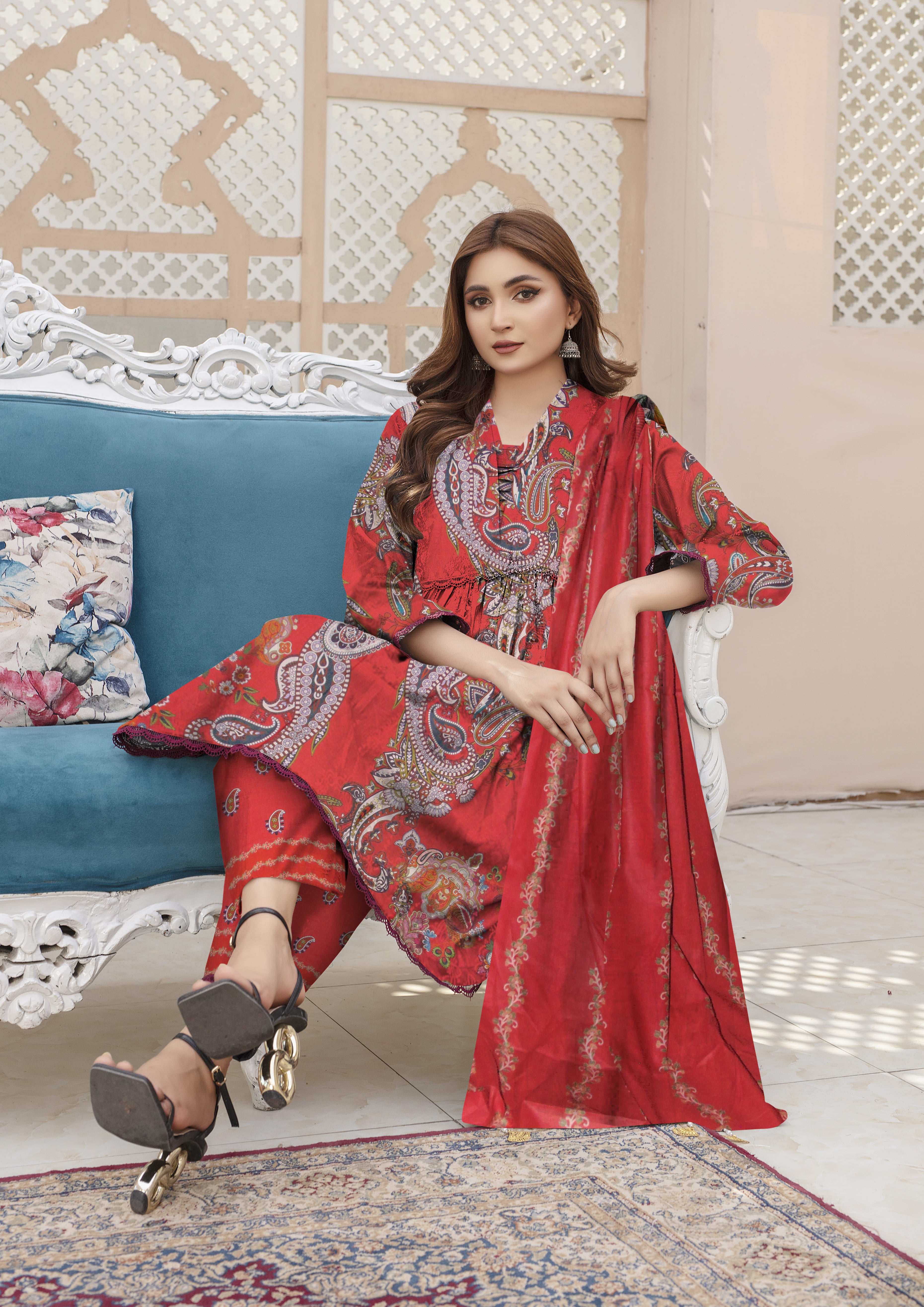 Phoenix - 03 Piece Digital Print