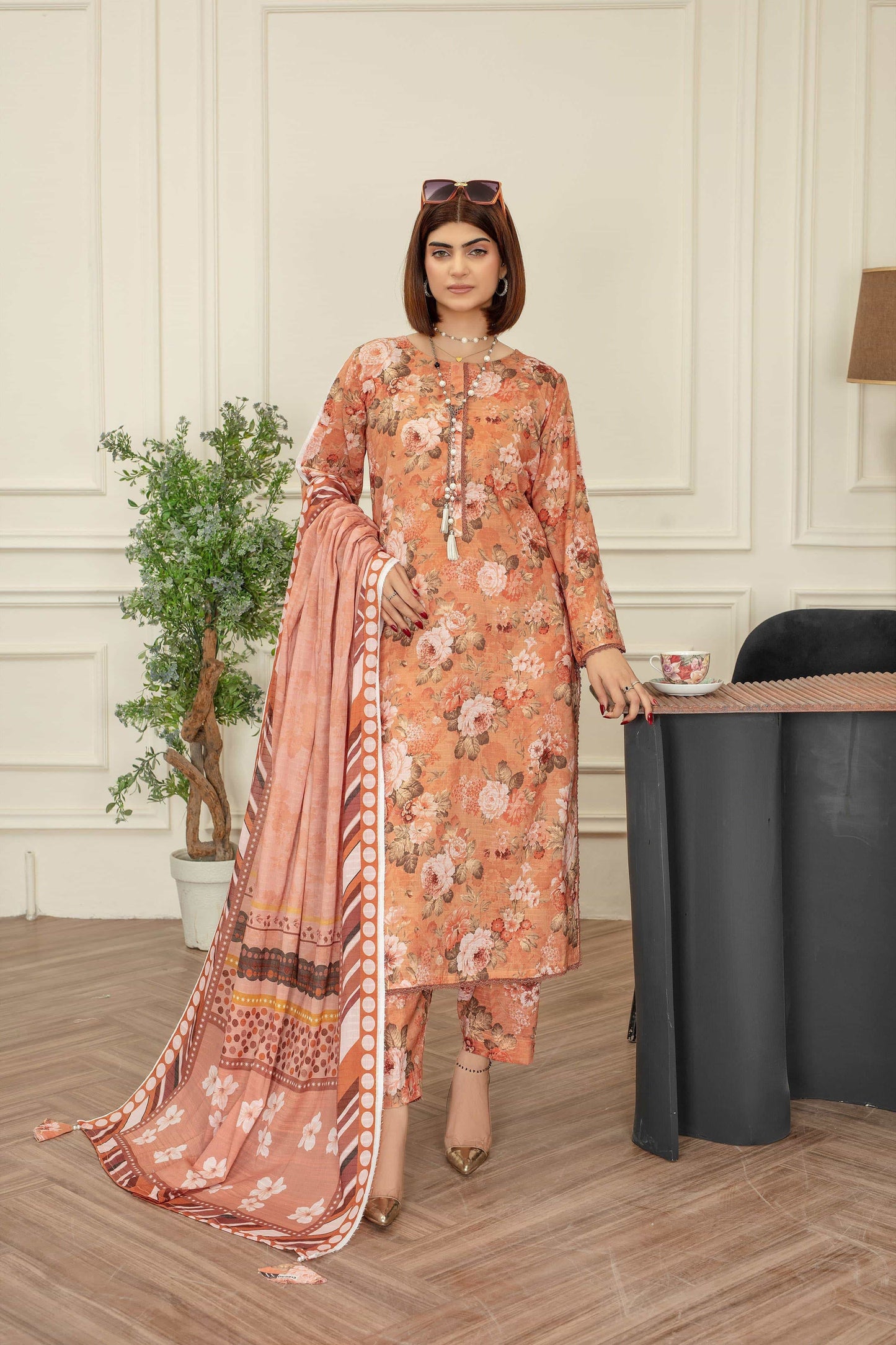 Mirra - Luxury 03 Piece - Digital Print Bana Dora