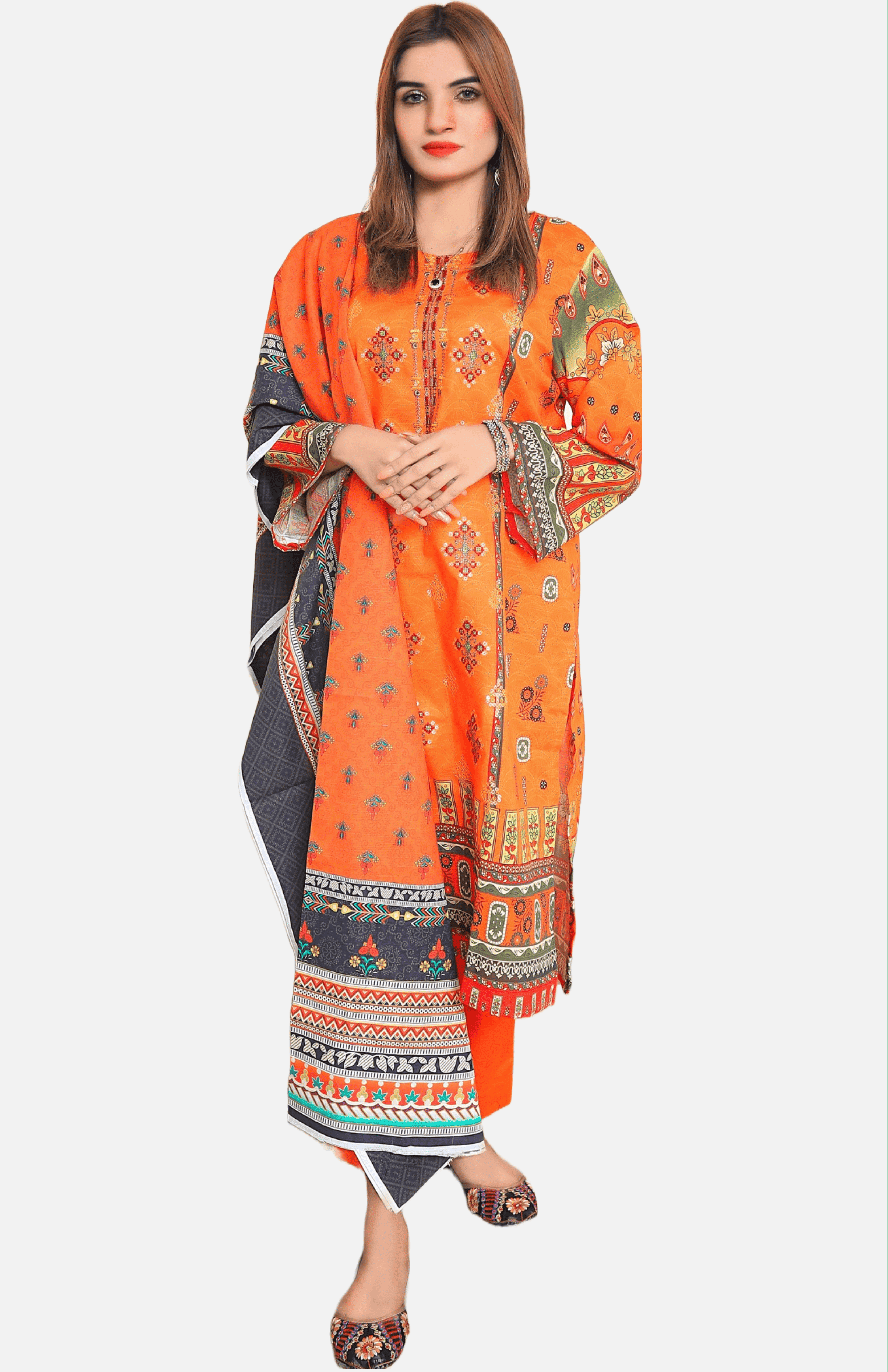Autumn Mosaic - 3 PIECE EMBROIDERED UNSTITCHED KHADDAR
