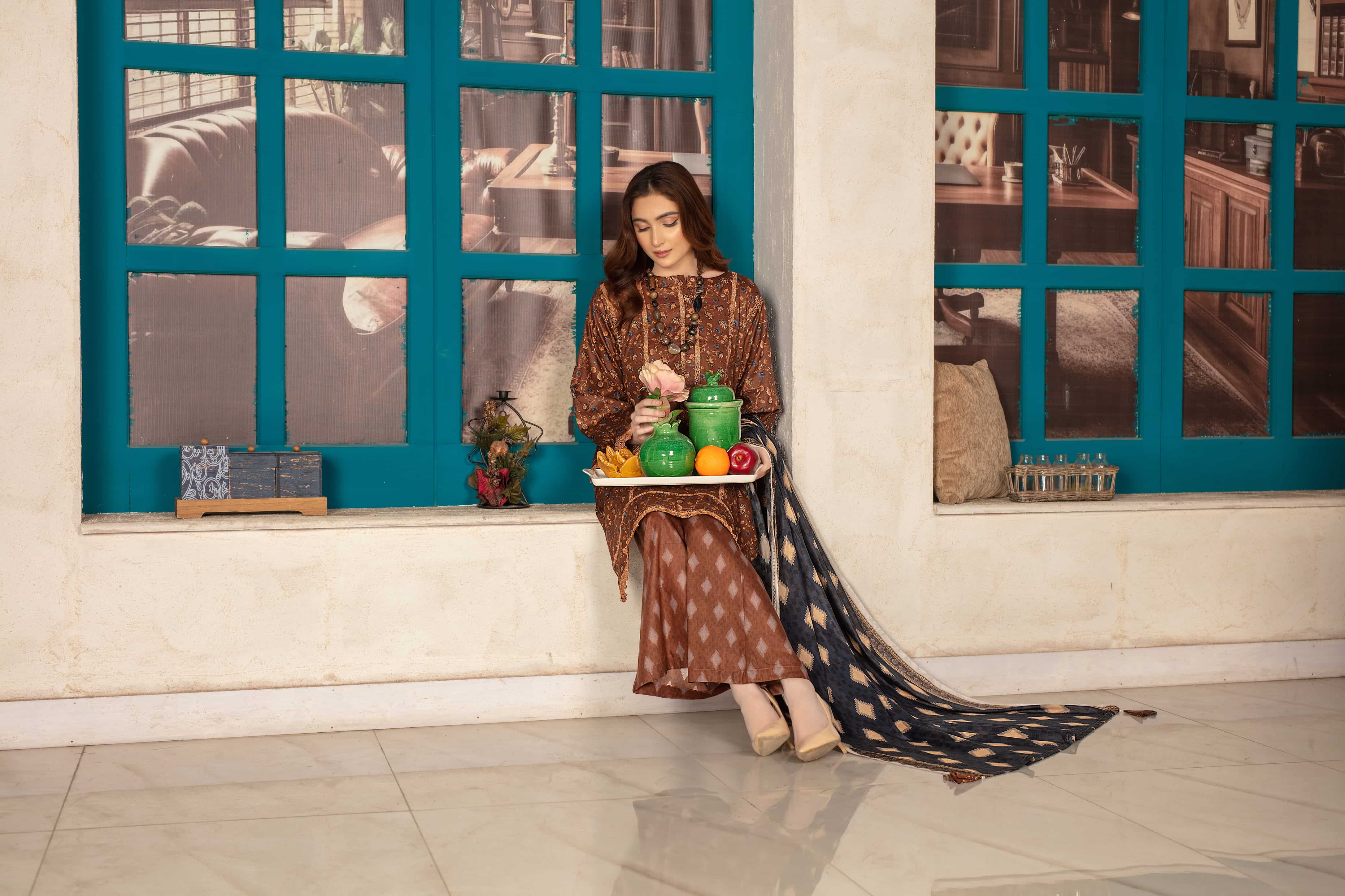 Zephyr - 03 Piece Unstitched Digital Print with Lawn Dupatta