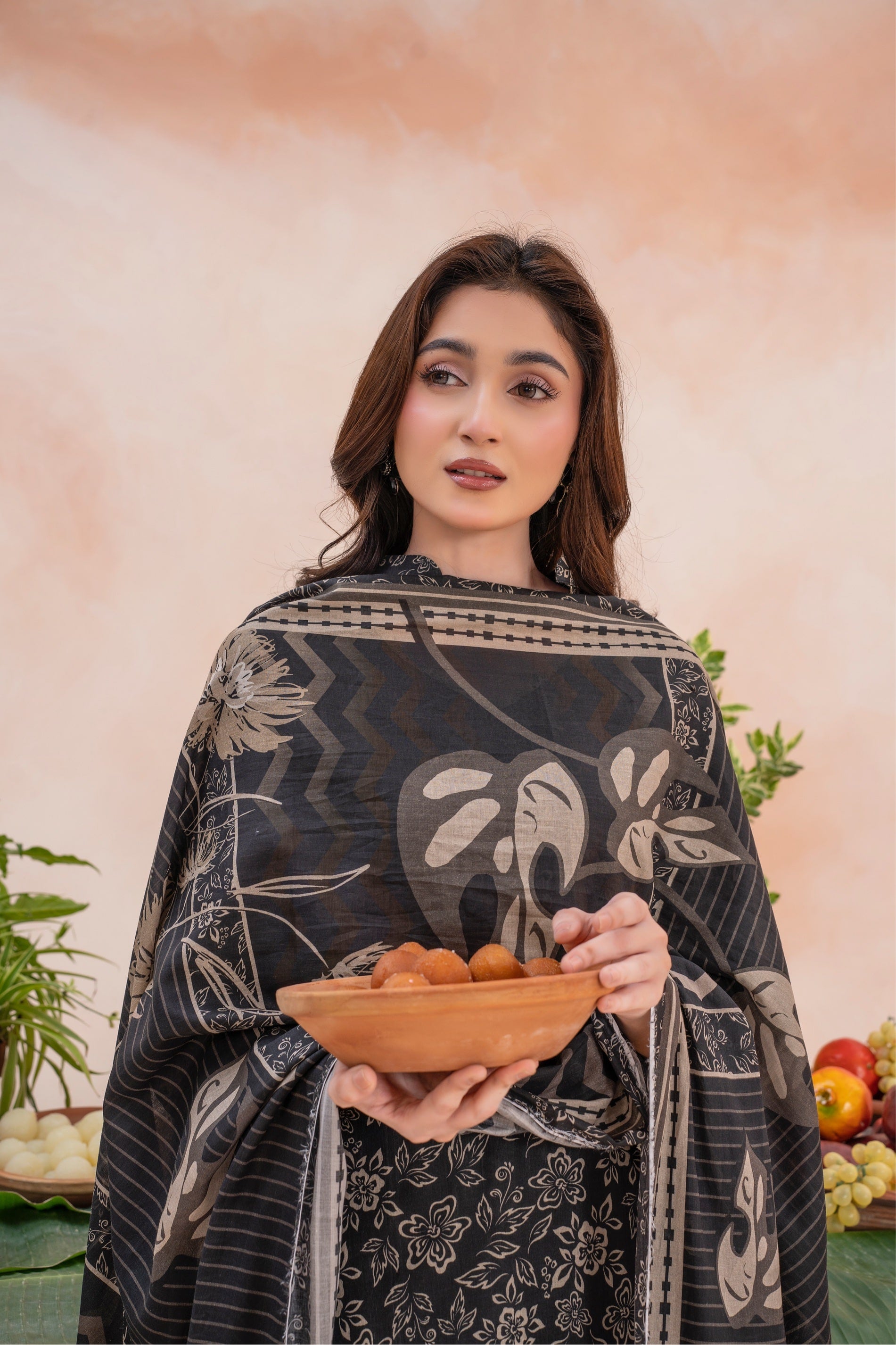 Haya- Luxury 03 Piece Unstitched Digital Print Lawn