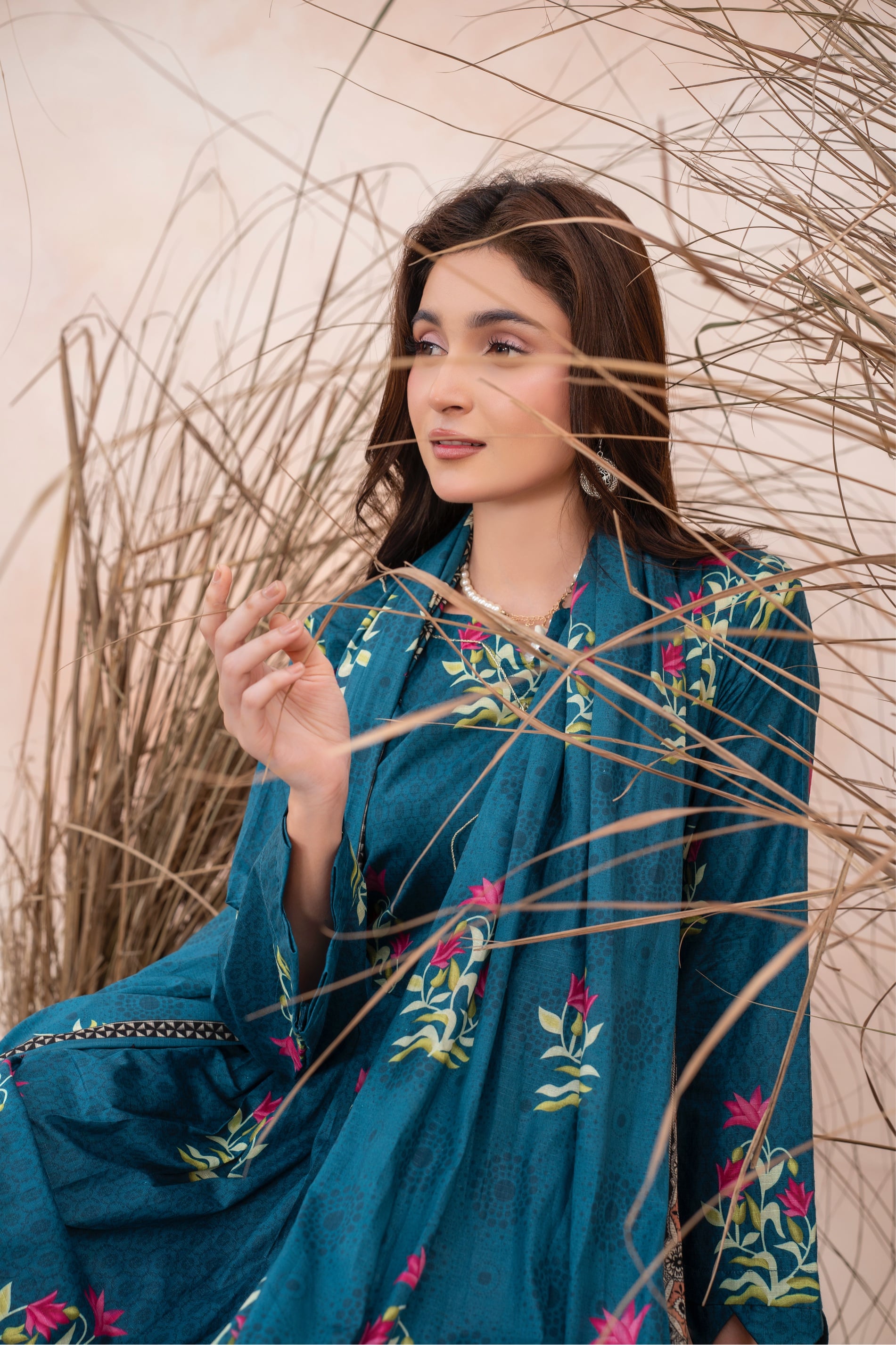 Nayrah- Luxury 03 Piece Unstitched Digital Print Bana Dora