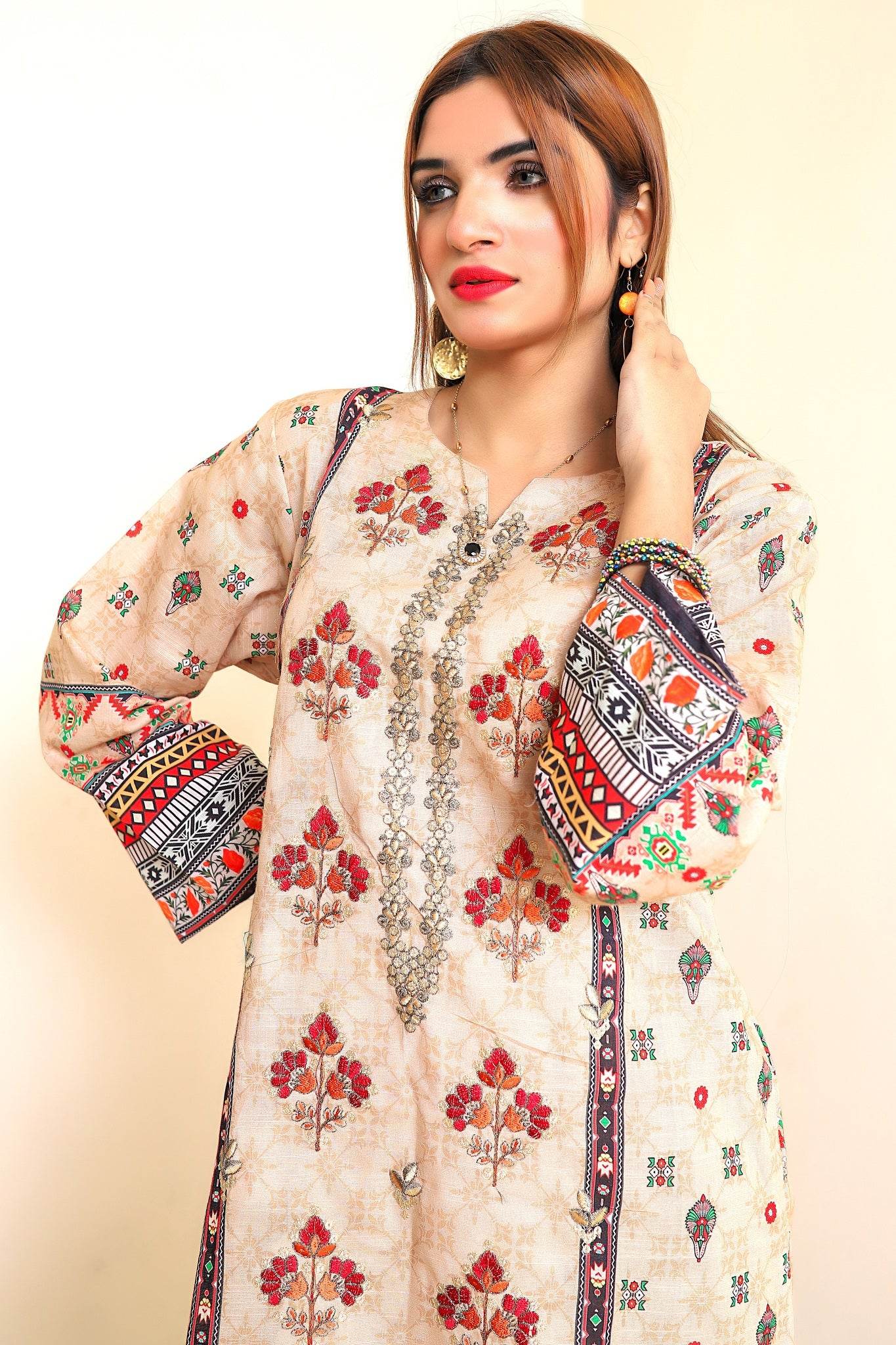 Autumn Bloom - 3 PIECE EMBROIDERED UNSTITCHED KHADDAR - Ayzal Minal