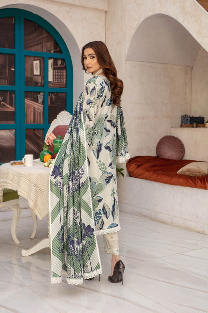 Inara - 03 Piece Khaddar - Digital Print with khaddar Dupatta