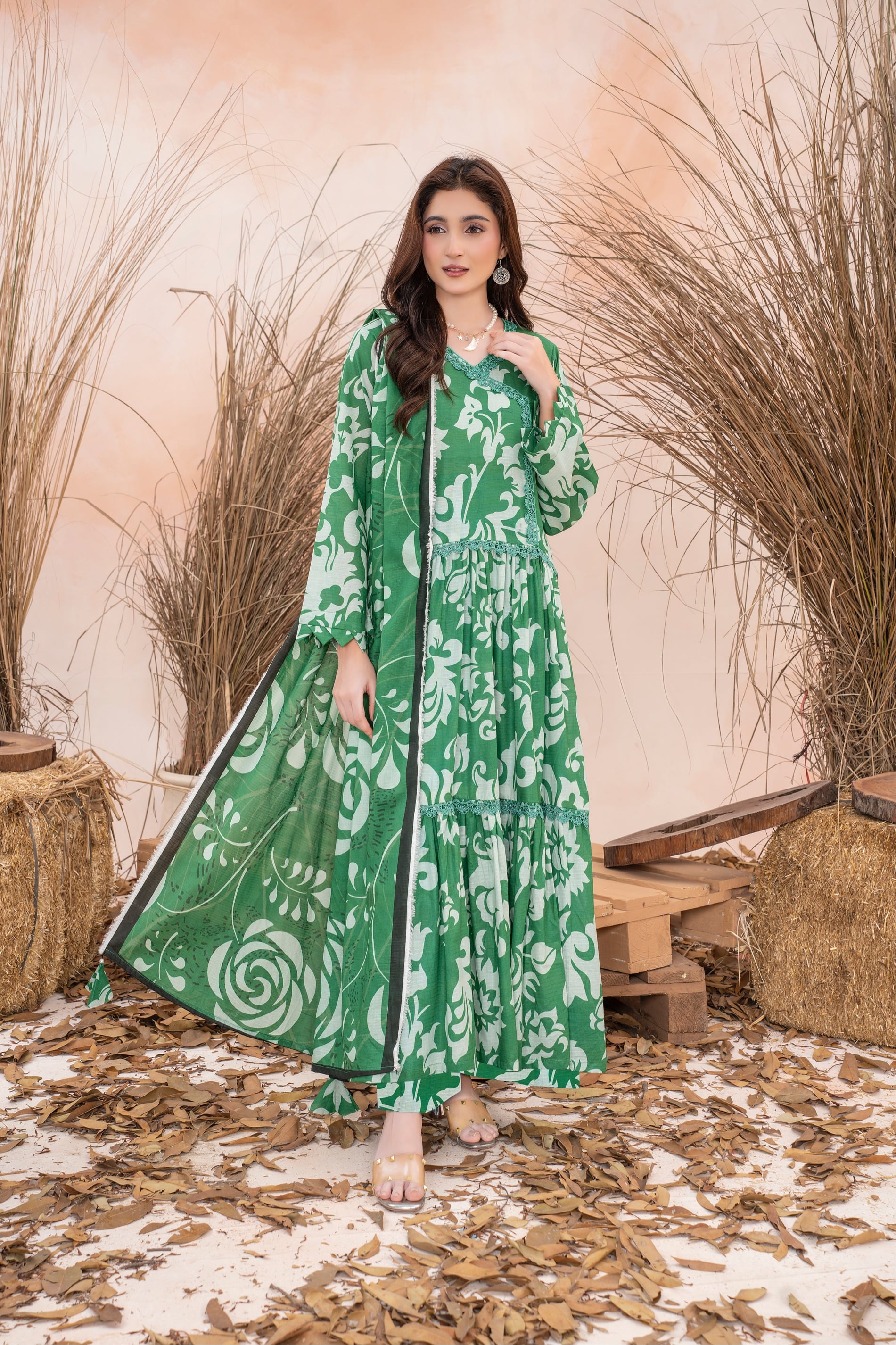 Zara- Luxury 03 Piece Unstitched Digital Print Bana Dora