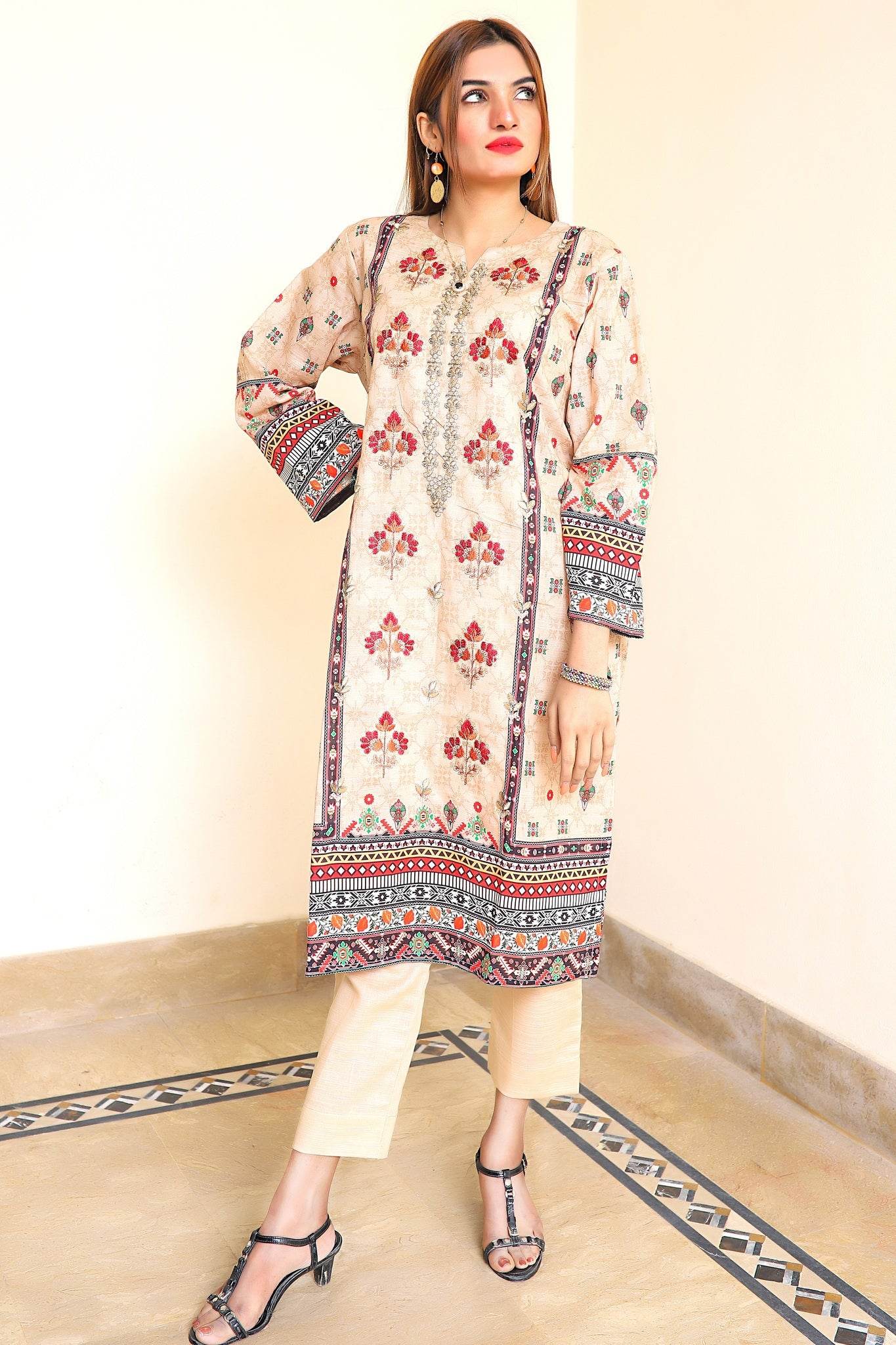 Autumn Bloom - 3 PIECE EMBROIDERED UNSTITCHED KHADDAR - Ayzal Minal