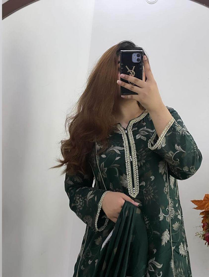 Izhar - 03 Piece Digital Print - Ayzal Minal