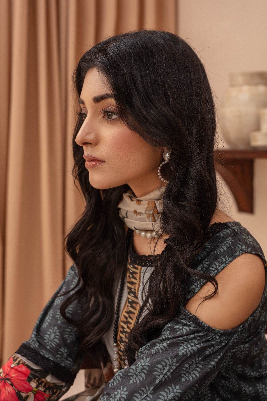 Eden - 03 Piece Unstitched Digital Print with Lawn Dupatta - Ayzal Minal