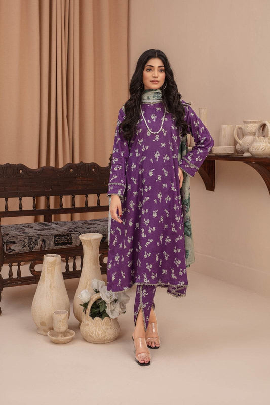 Iris - 03 Piece Unstitched Digital Print with Lawn Dupatta