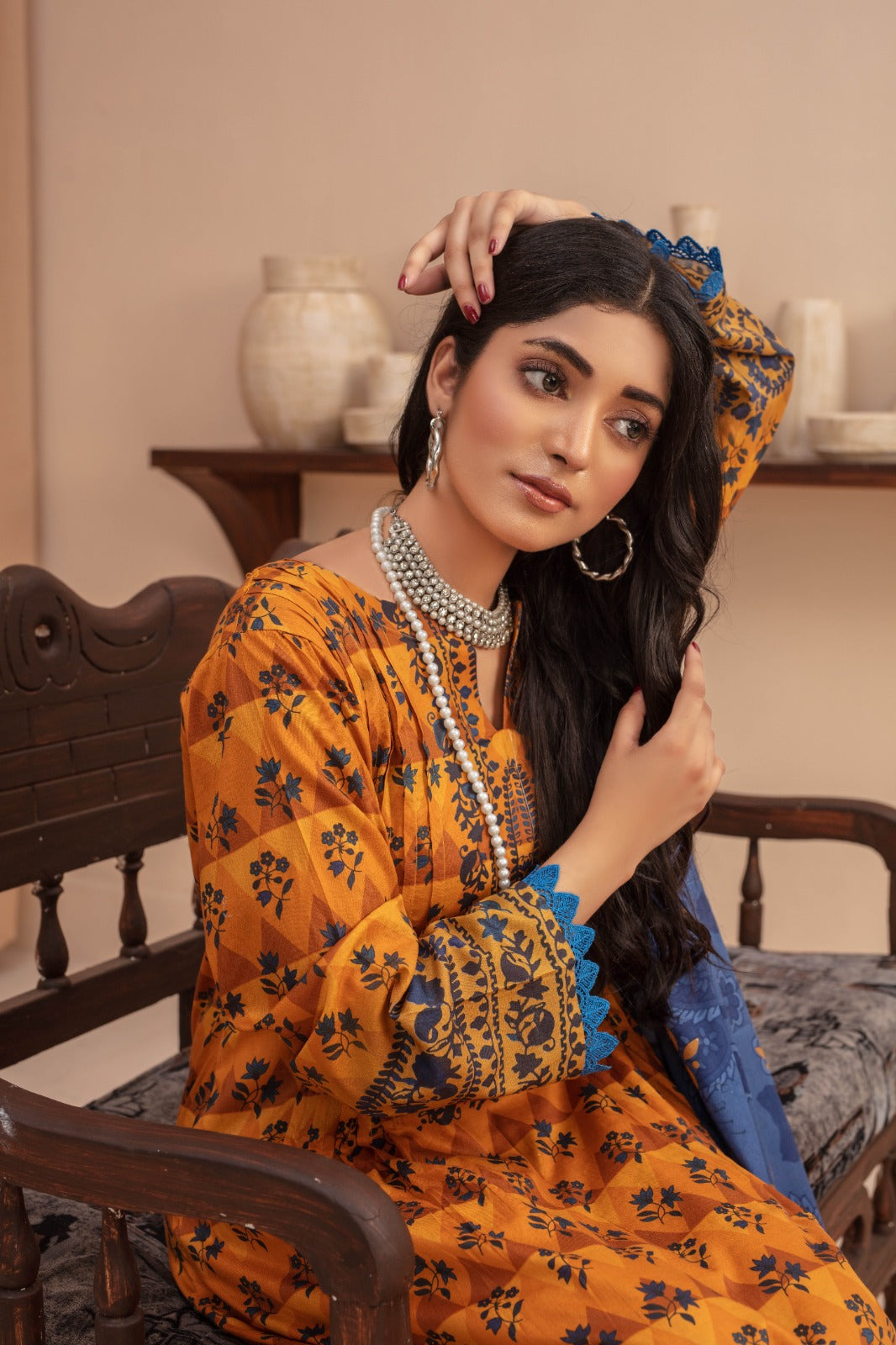 Sunset - 03 Piece Unstitched Digital Print with Lawn Dupatta