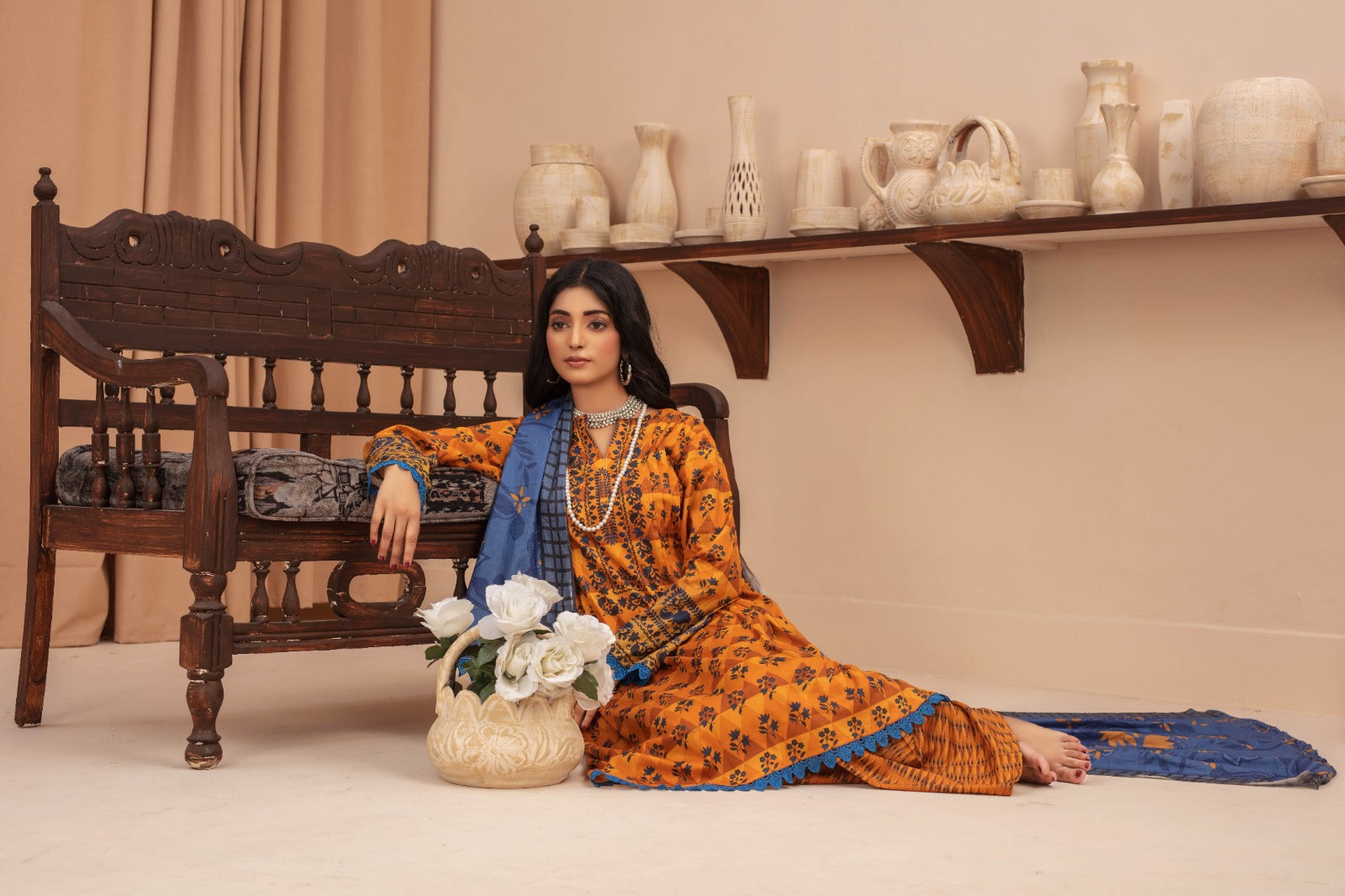 Sunset - 03 Piece Unstitched Digital Print with Lawn Dupatta