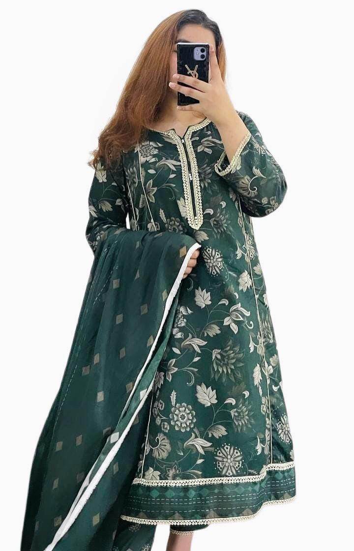 Izhar - 03 Piece Digital Print - Ayzal Minal