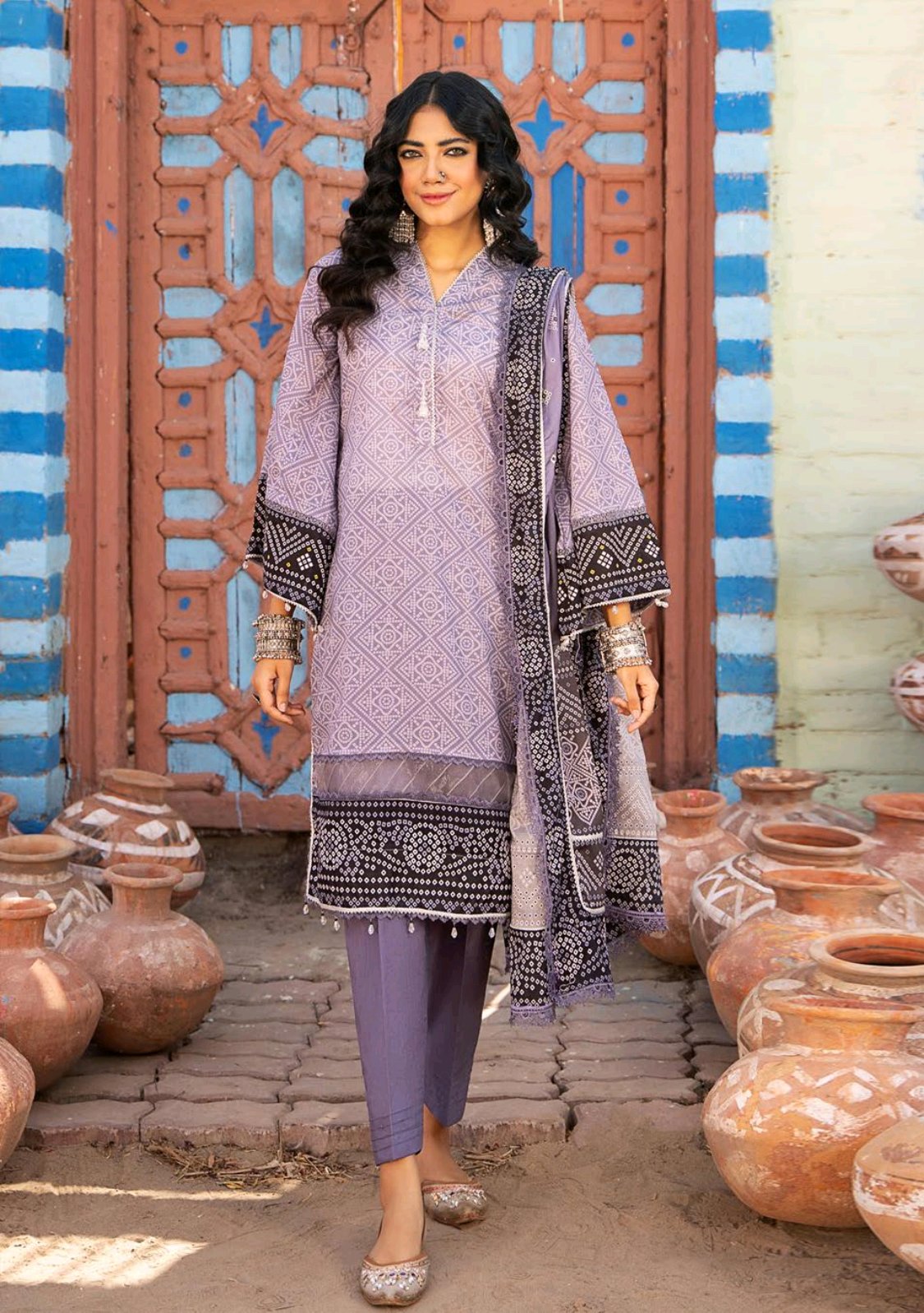 Zynelle- 03 Piece - Digital Print with Lawn Voil  Dupatta