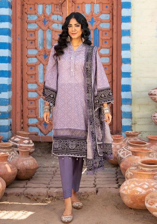 Zynelle- 03 Piece - Digital Print with Lawn Voil  Dupatta