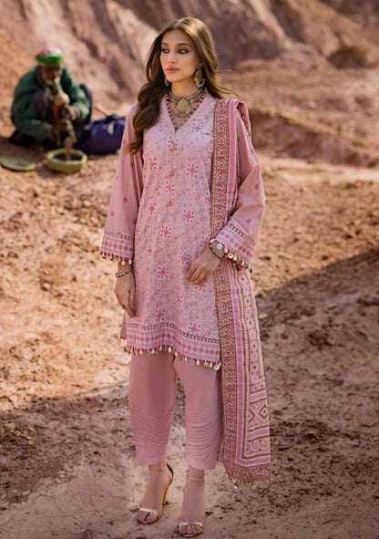 Orlina- 03 Piece - Digital Print with Lawn Voil  Dupatta