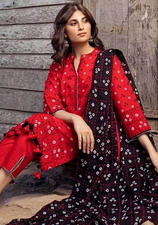 Mehak- 03 Piece - Digital Print with Lawn Voil  Dupatta