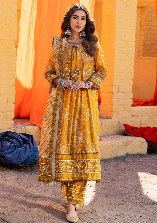 Aurelia- 03 Piece - Digital Print with Lawn Voil  Dupatta