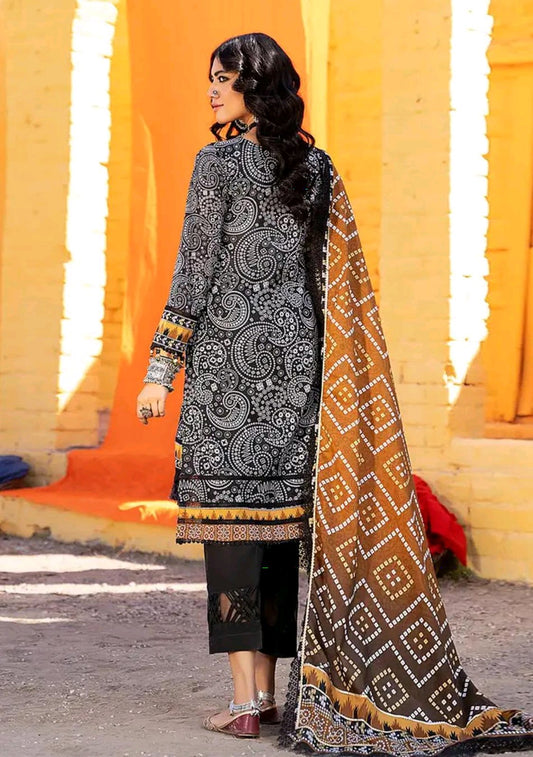 Zarela- 03 Piece - Digital Print with Lawn Voil  Dupatta