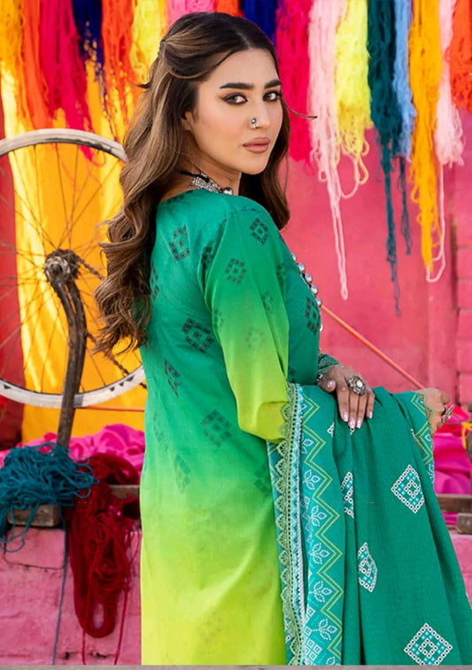 Soraya- 03 Piece - Digital Print with Lawn Voil  Dupatta
