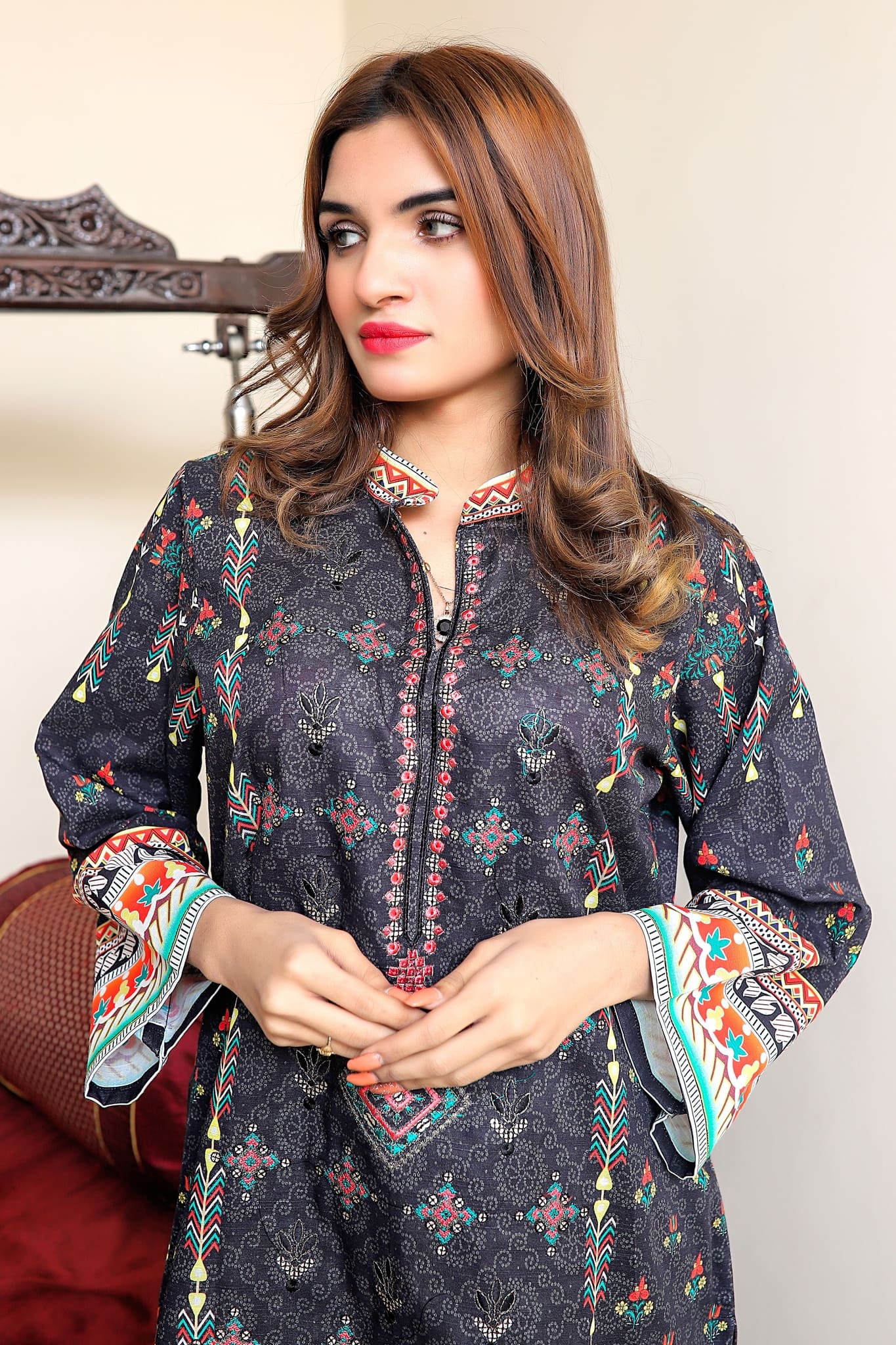 Midnight Folklore - 3 PIECE EMBROIDERED UNSTITCHED KHADDAR