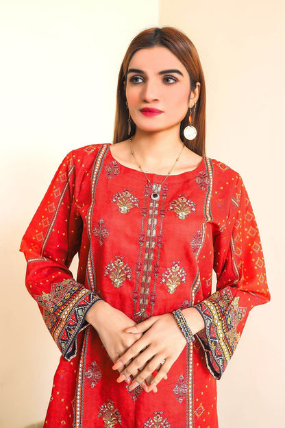 Crimson Heritage - 3 PIECE EMBROIDERED UNSTITCHED KHADDAR